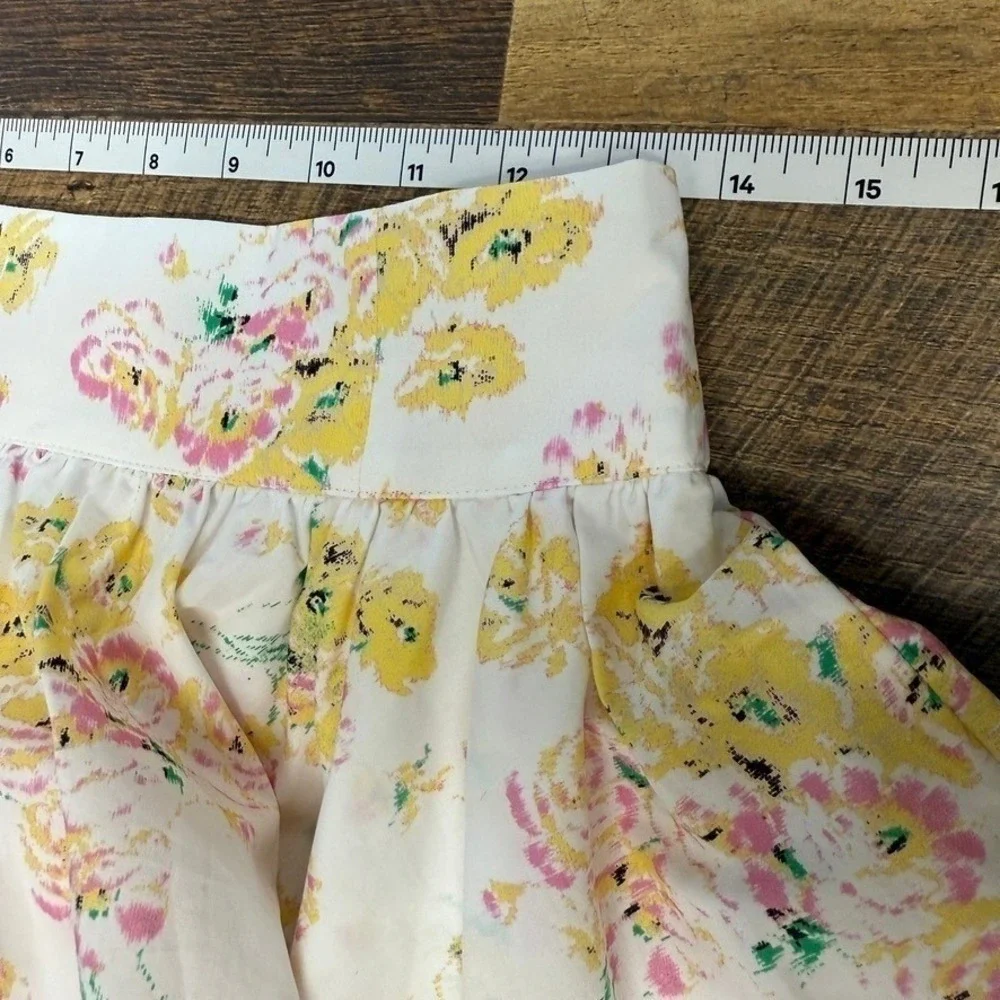 NWT Custommade Floral Tiered‎ Mini Skirt Sz Sm Ruffle Hem Cottage Fairy Coquette